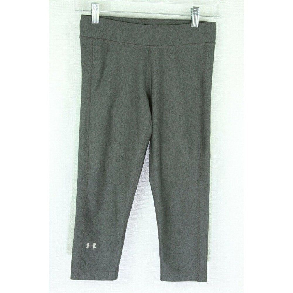 Under Armour Girls Leggings  Heat Gear Gray Cropped Capri XS